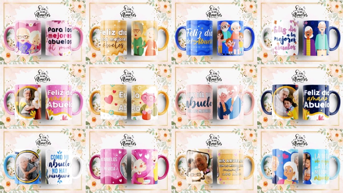 Diseño Tazas Personalizadas para el Día de los Abuelos